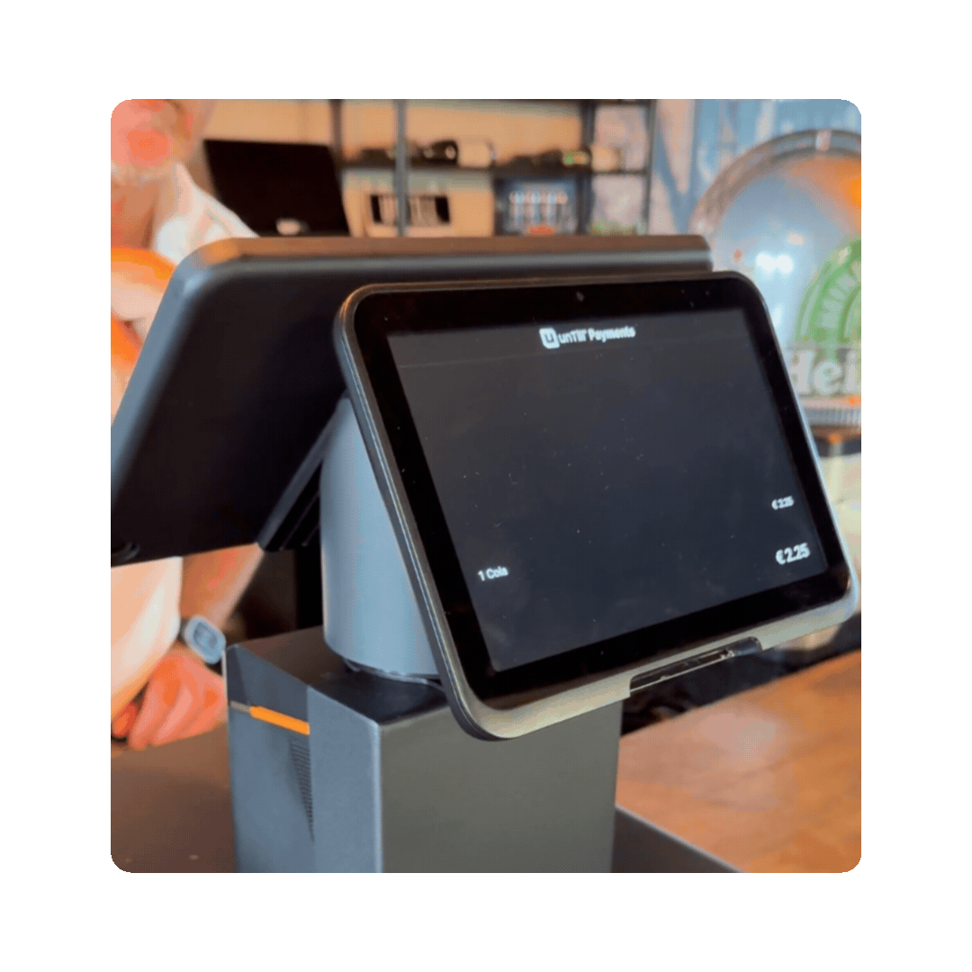 Topservice met het klantendisplay